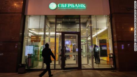 A filial do Sberbank da Rússia PJSC em Moscou, Rússia, na segunda-feira, 28 de fevereiro.