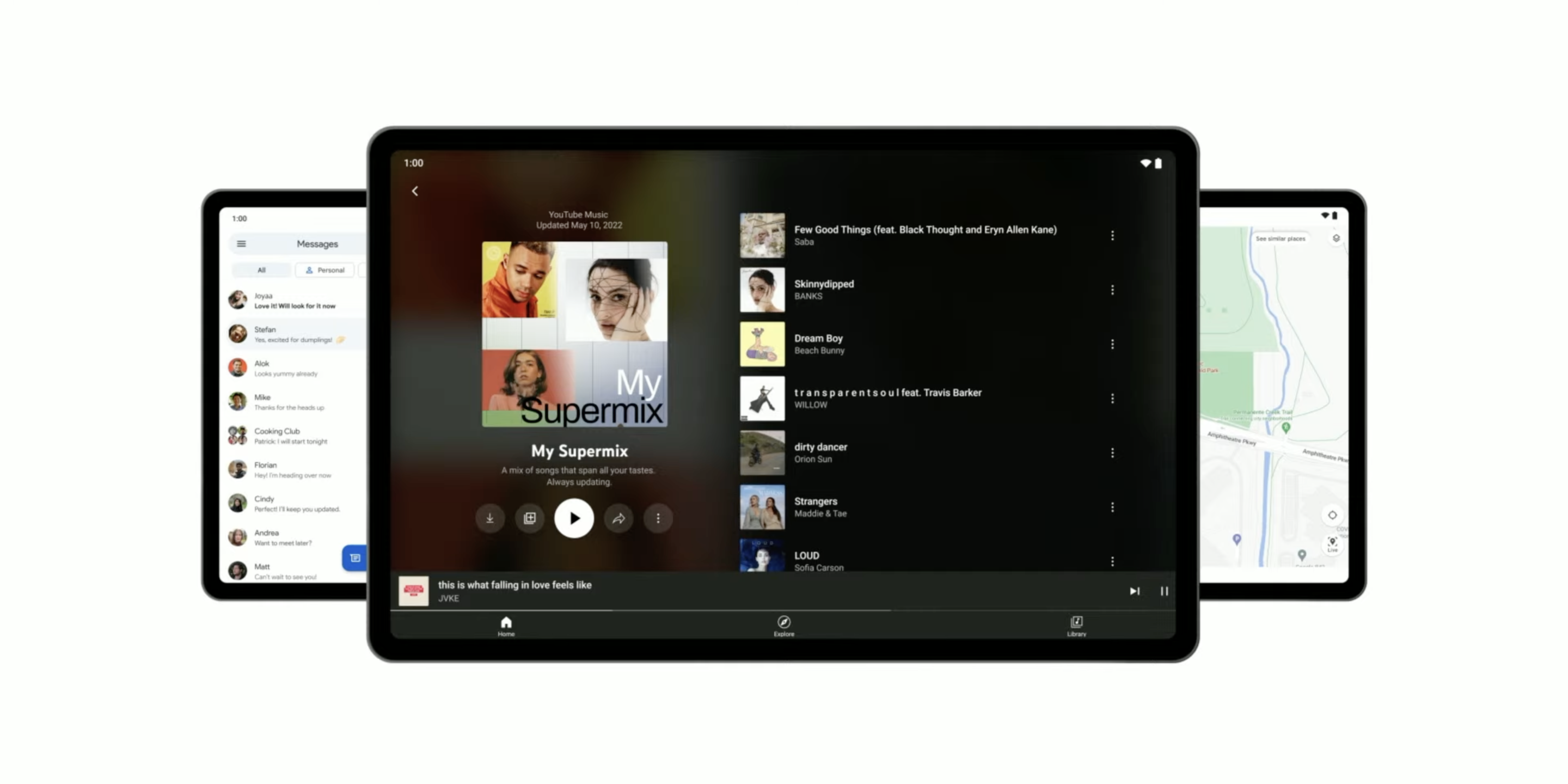 tablet de música do youtube