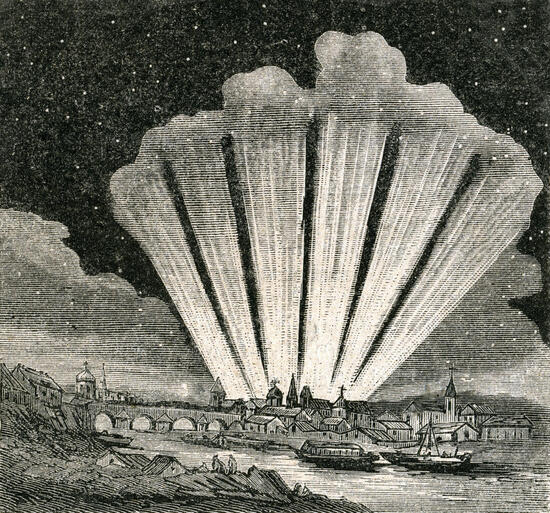 El gran cometa de seis colas de 1744