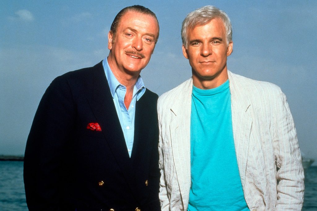 Steve Martin (direita) e Michael Caine (esquerda) na comédia de 1988 "Bastardos sujos podres."