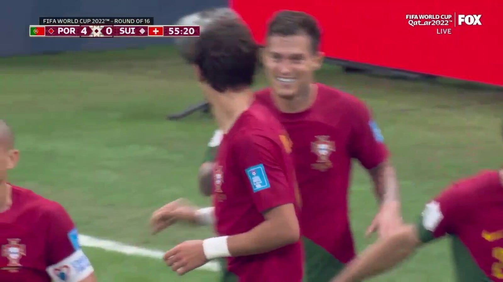 O português Rafael Guerrero marca um gol contra a Suíça aos 55 minutos